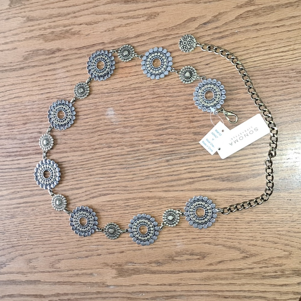 Sonoma Gold and Silver Medallion Belt Size M/L